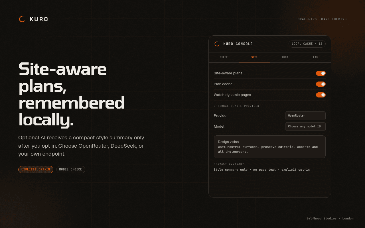 Plans that understand the interface