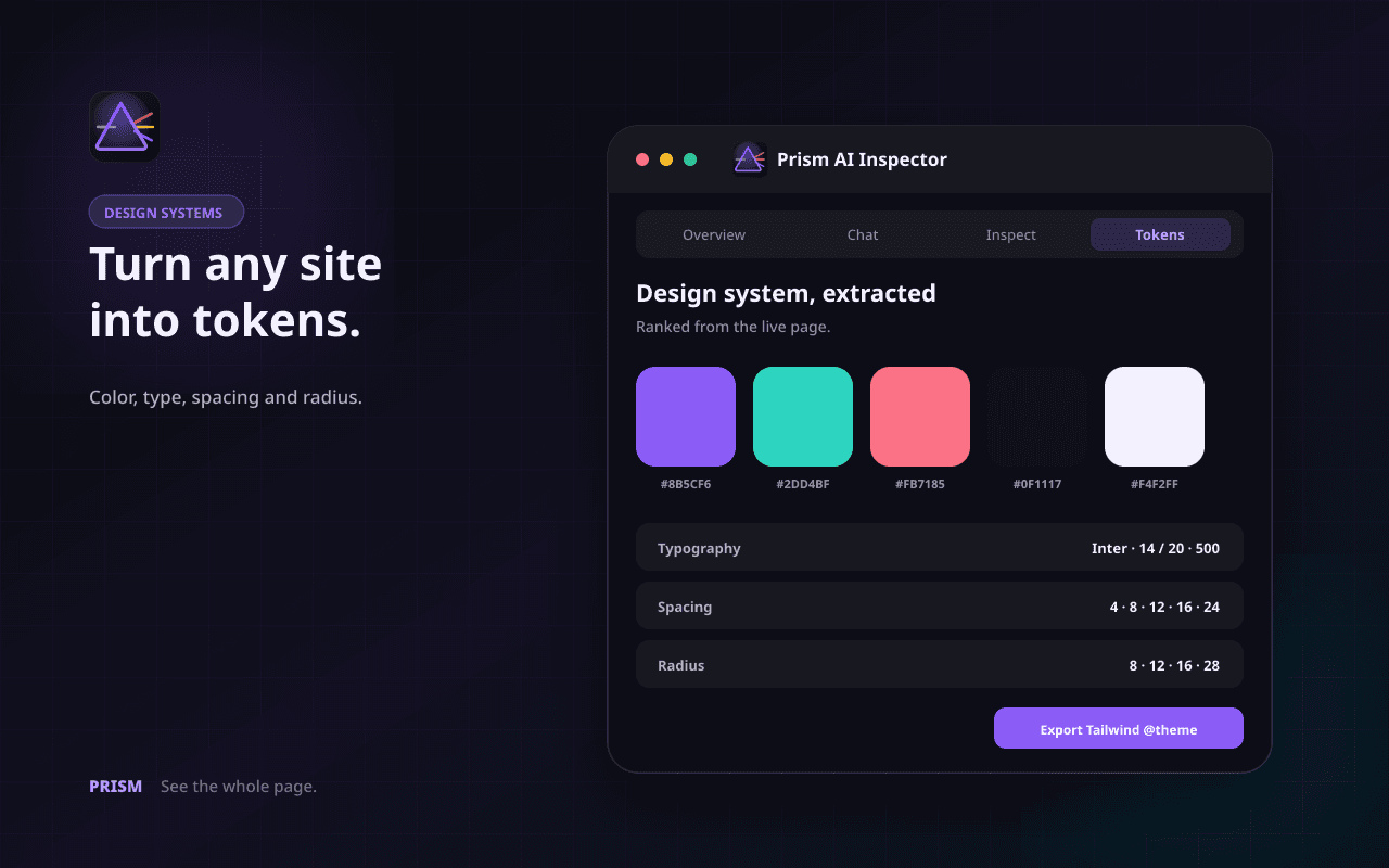 Turn any site into tokens