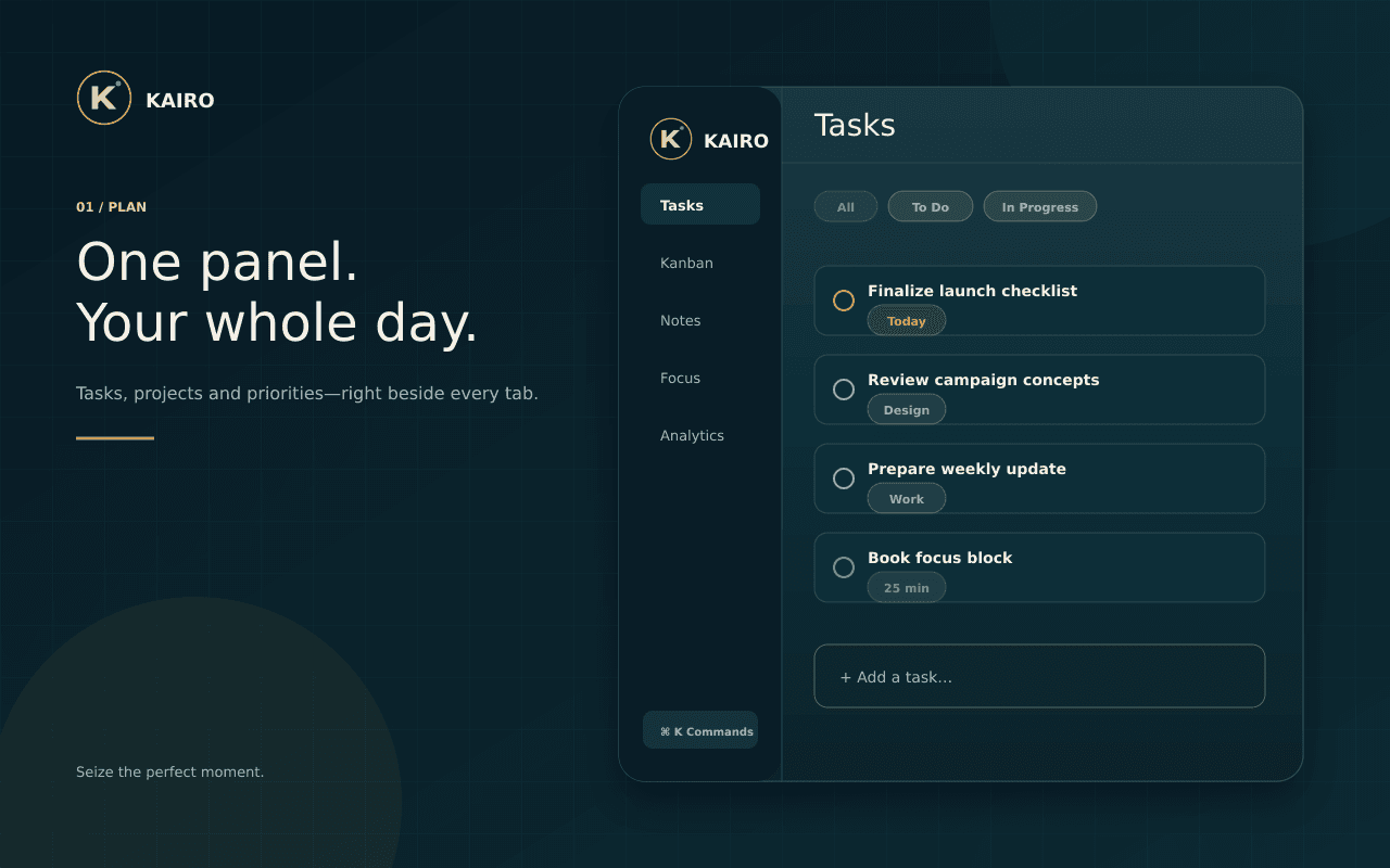 Your day, in the side panel